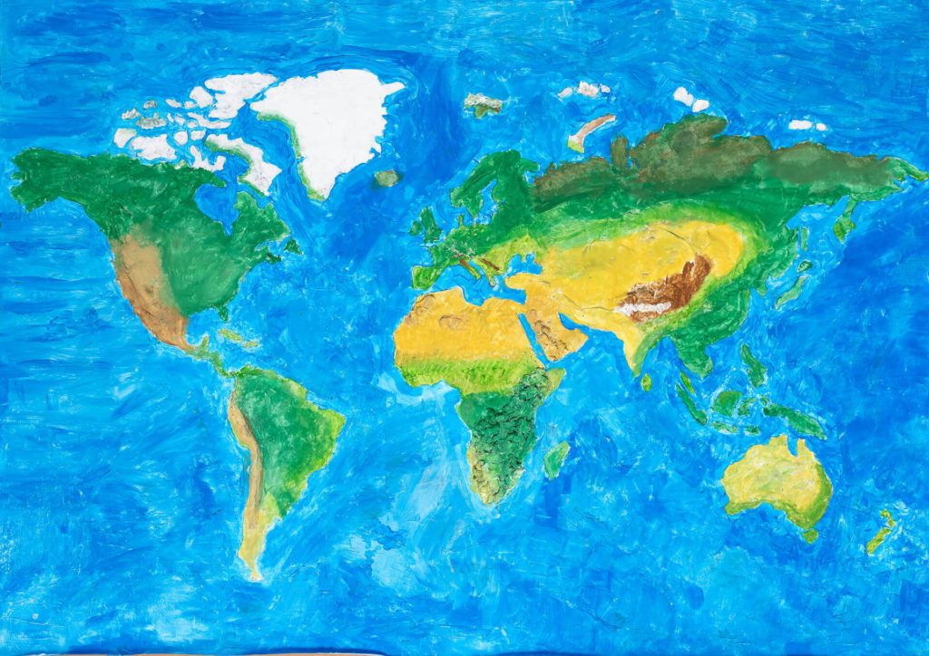 carte du monde réalisée par le collectif Trames