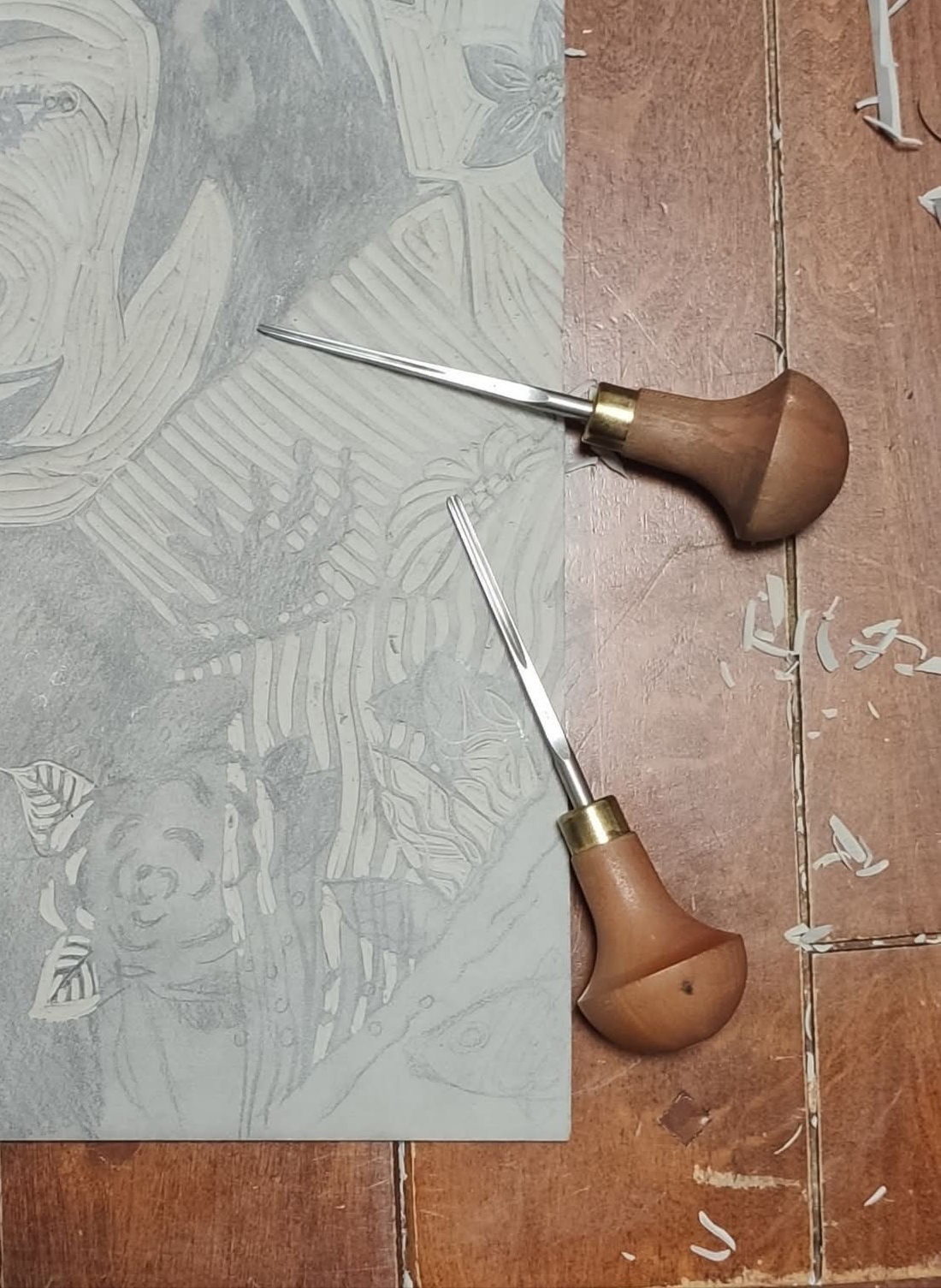 Atelier Linogravure - Customiser son propre sac :  Jour 1